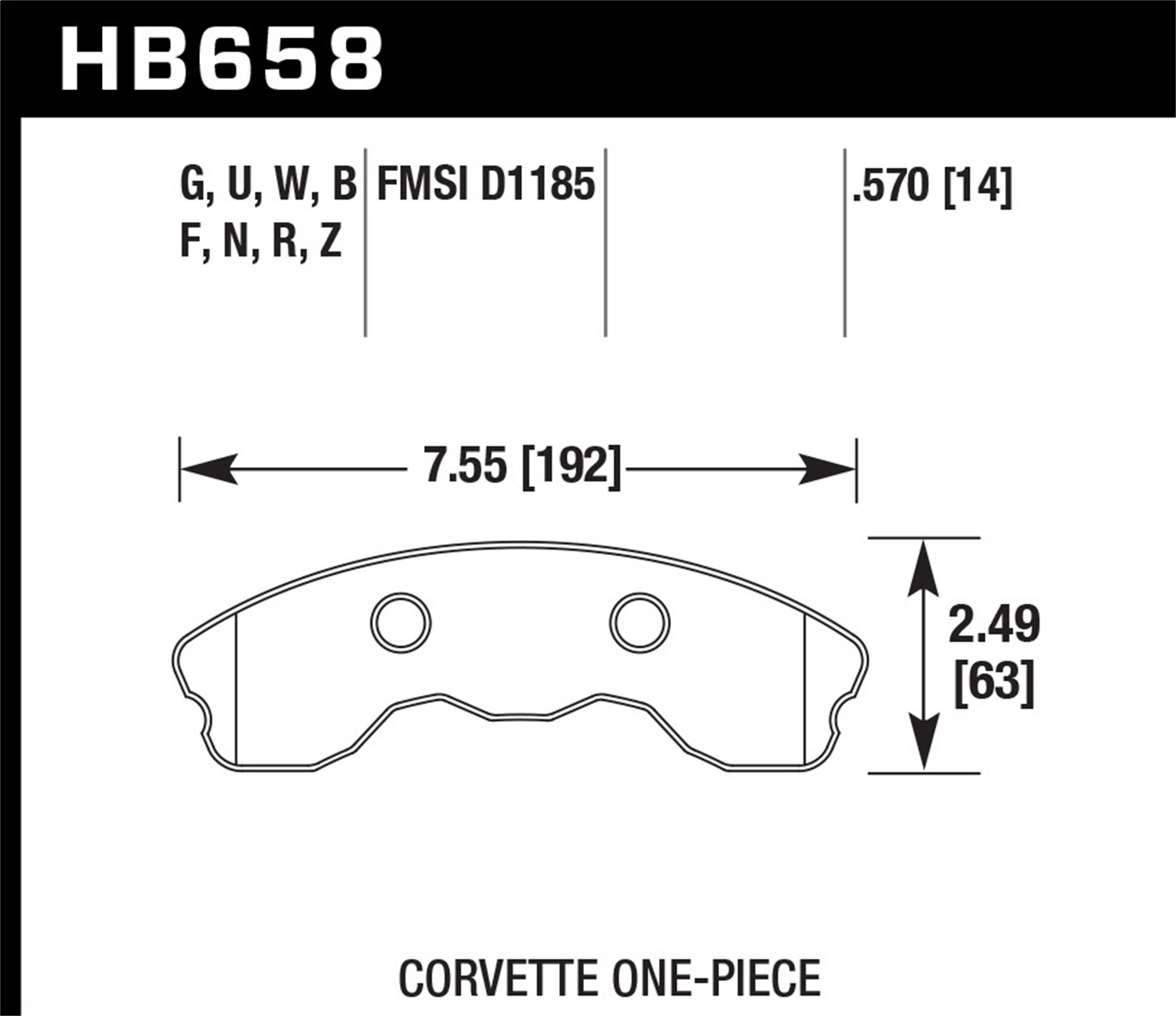 Hawk For Chevy 06 10 Corvette Improved Pad Design Front Hp Sreet 